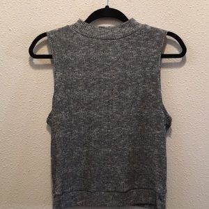 Cute Gray & Black Crop Top